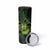 Kia Orana Kuki Airani Skinny Tumbler Cook Islands Tangaroa God Tatau Green