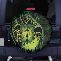 Kia Orana Kuki Airani Spare Tire Cover Cook Islands Tangaroa God Tatau Green