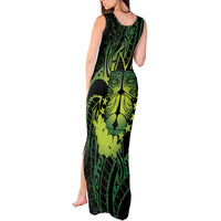 Kia Orana Kuki Airani Tank Maxi Dress Cook Islands Tangaroa God Tatau Green