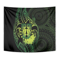 Kia Orana Kuki Airani Tapestry Cook Islands Tangaroa God Tatau Green