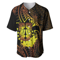 Kia Orana Kuki Airani Baseball Jersey Cook Islands Tangaroa God Tatau Gold