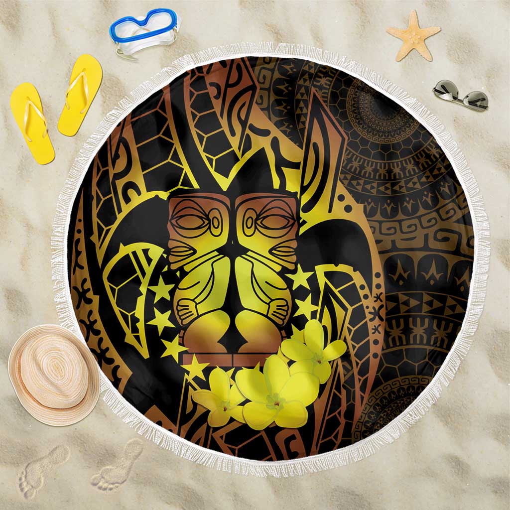 Kia Orana Kuki Airani Beach Blanket Cook Islands Tangaroa God Tatau Gold