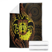 Kia Orana Kuki Airani Blanket Cook Islands Tangaroa God Tatau Gold