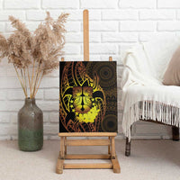 Kia Orana Kuki Airani Canvas Wall Art Cook Islands Tangaroa God Tatau Gold