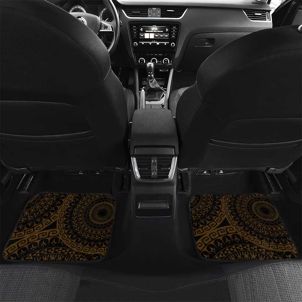 Kia Orana Kuki Airani Car Mats Cook Islands Tangaroa God Tatau Gold
