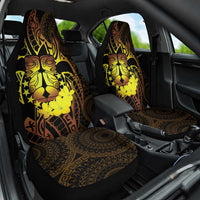 Kia Orana Kuki Airani Car Seat Cover Cook Islands Tangaroa God Tatau Gold