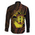 Kia Orana Kuki Airani Family Matching Long Sleeve Bodycon Dress and Hawaiian Shirt Cook Islands Tangaroa God Tatau Gold