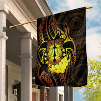 Kia Orana Kuki Airani Garden Flag Cook Islands Tangaroa God Tatau Gold