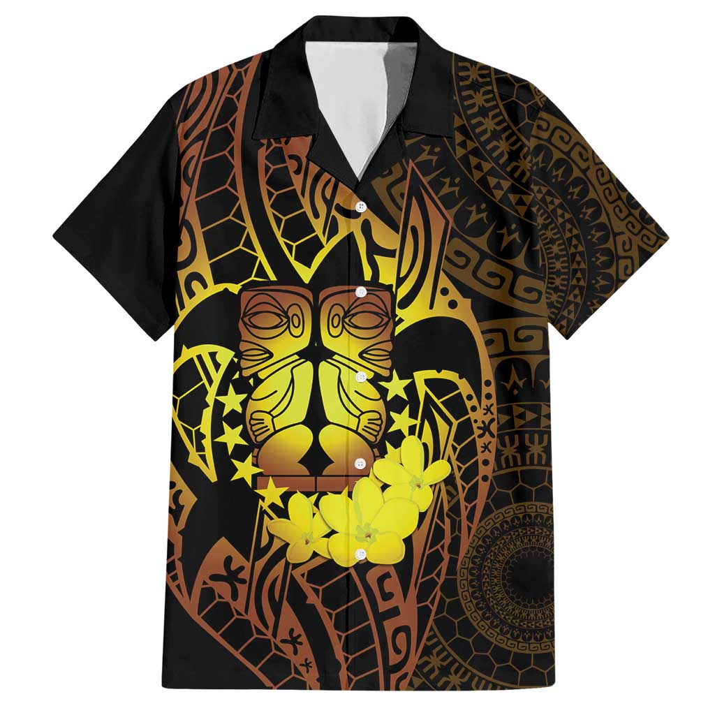 Kia Orana Kuki Airani Hawaiian Shirt Cook Islands Tangaroa God Tatau Gold