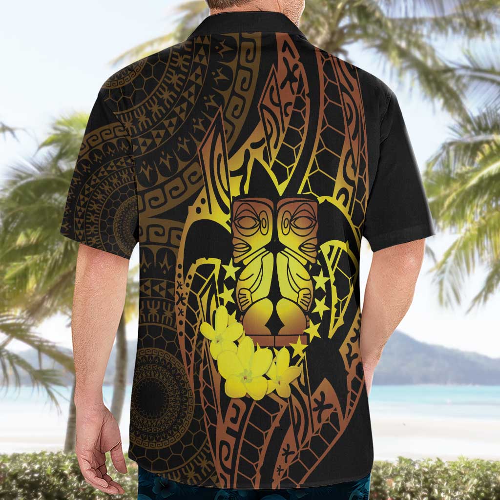 Kia Orana Kuki Airani Hawaiian Shirt Cook Islands Tangaroa God Tatau Gold