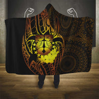 Kia Orana Kuki Airani Hooded Blanket Cook Islands Tangaroa God Tatau Gold