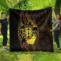 Kia Orana Kuki Airani Quilt Cook Islands Tangaroa God Tatau Gold