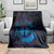 Kia Orana Kuki Airani Blanket Cook Islands Tangaroa God Tatau Purple