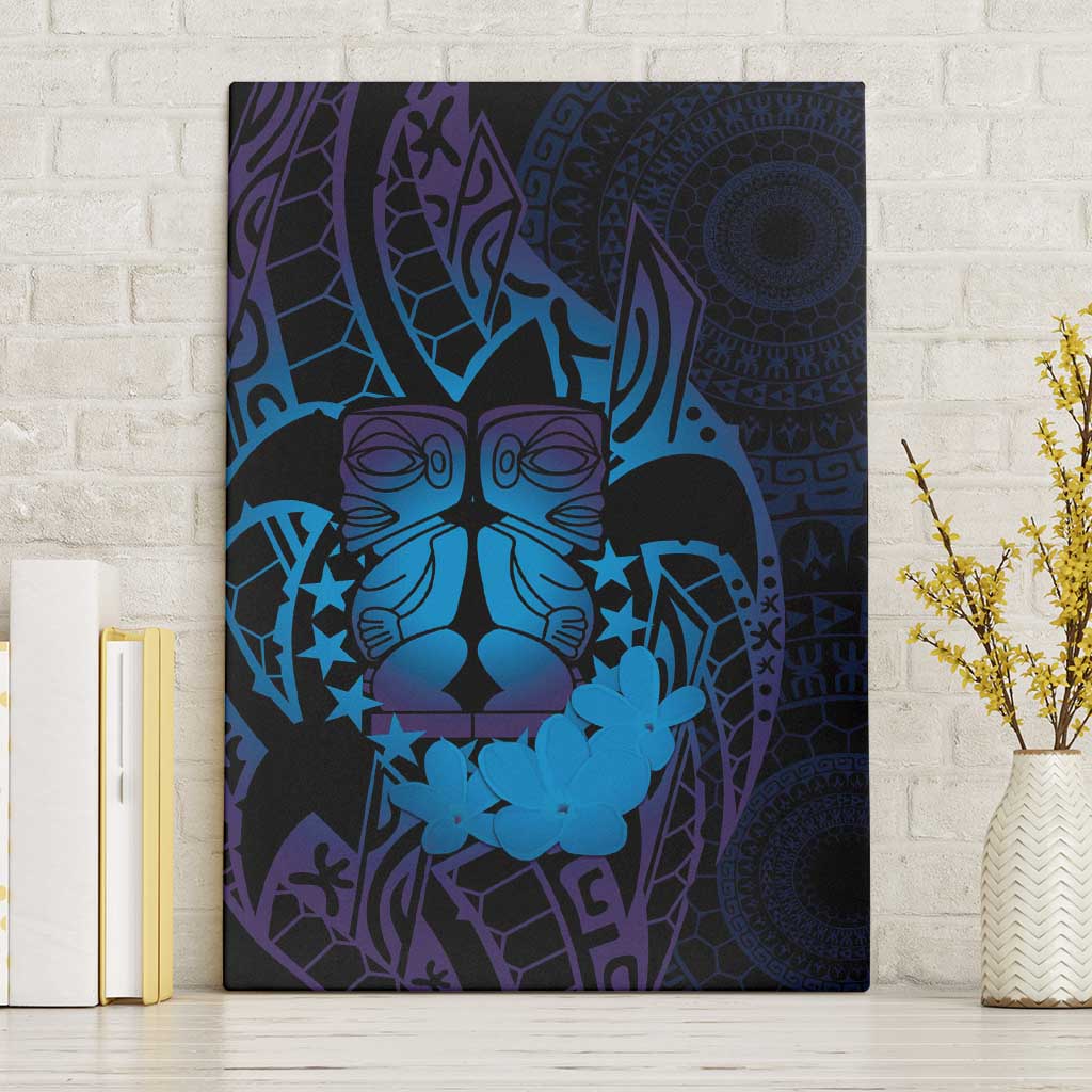 Kia Orana Kuki Airani Canvas Wall Art Cook Islands Tangaroa God Tatau Purple