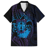 Kia Orana Kuki Airani Family Matching Long Sleeve Bodycon Dress and Hawaiian Shirt Cook Islands Tangaroa God Tatau Purple