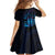 Kia Orana Kuki Airani Family Matching Off Shoulder Short Dress and Hawaiian Shirt Cook Islands Tangaroa God Tatau Purple