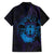 Kia Orana Kuki Airani Family Matching Off Shoulder Short Dress and Hawaiian Shirt Cook Islands Tangaroa God Tatau Purple