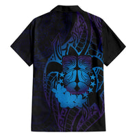 Kia Orana Kuki Airani Family Matching Puletasi and Hawaiian Shirt Cook Islands Tangaroa God Tatau Purple