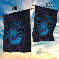 Kia Orana Kuki Airani Garden Flag Cook Islands Tangaroa God Tatau Purple