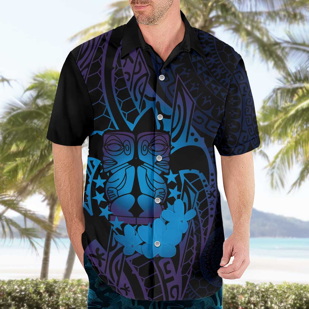 Kia Orana Kuki Airani Hawaiian Shirt Cook Islands Tangaroa God Tatau Purple