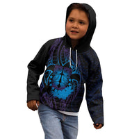 Kia Orana Kuki Airani Kid Hoodie Cook Islands Tangaroa God Tatau Purple
