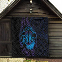 Kia Orana Kuki Airani Quilt Cook Islands Tangaroa God Tatau Purple