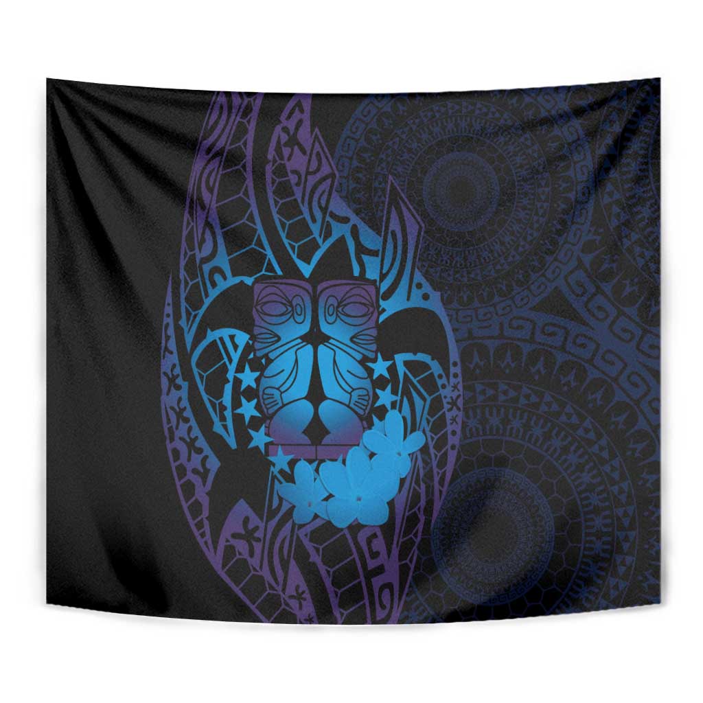 Kia Orana Kuki Airani Tapestry Cook Islands Tangaroa God Tatau Purple