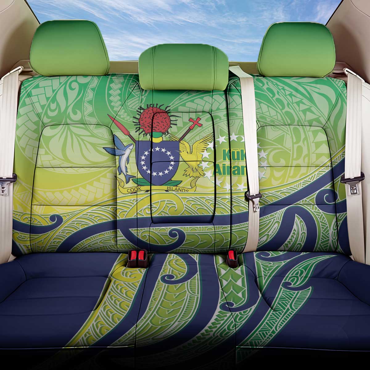 Te Maeva Nui Cook Islands Back Car Seat Cover 60th Independence Anniversary Proud