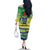 Te Maeva Nui Cook Islands Family Matching Off The Shoulder Long Sleeve Dress and Hawaiian Shirt 60th Independence Anniversary Proud