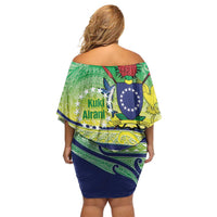 Te Maeva Nui Cook Islands Family Matching Off Shoulder Short Dress and Hawaiian Shirt 60th Independence Anniversary Proud