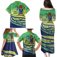 Te Maeva Nui Cook Islands Family Matching Puletasi and Hawaiian Shirt 60th Independence Anniversary Proud