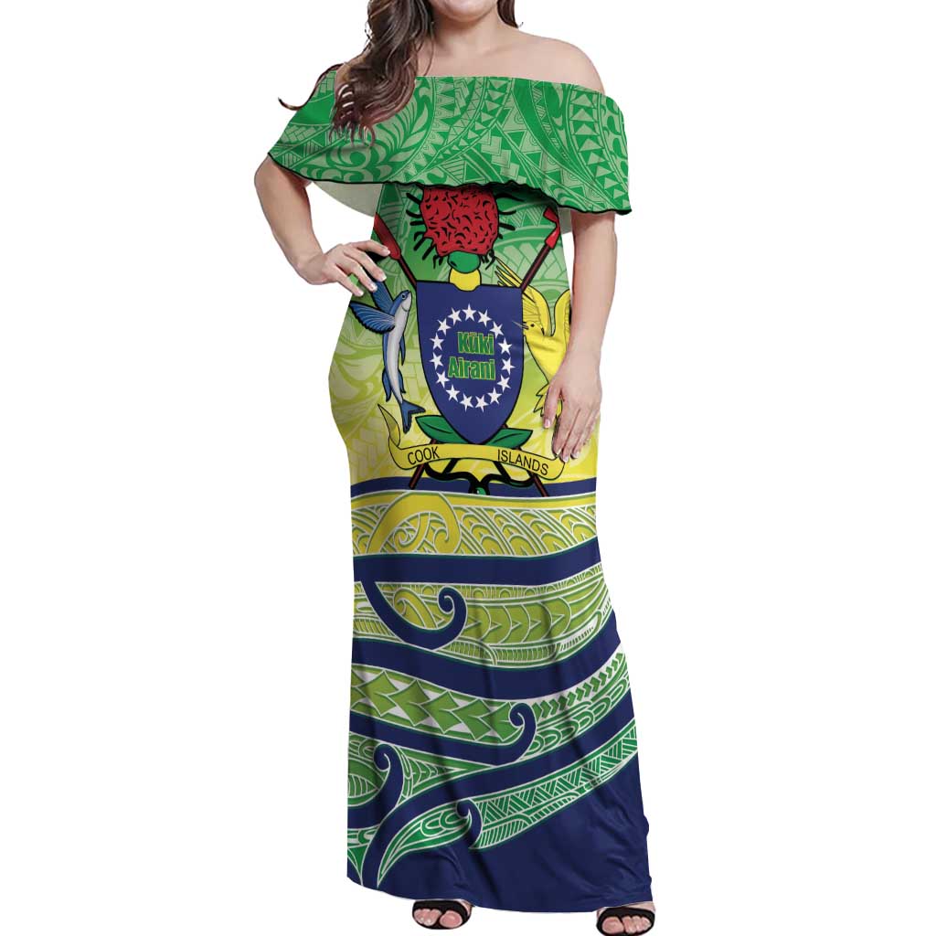 Te Maeva Nui Cook Islands Off Shoulder Maxi Dress 60th Independence Anniversary Proud