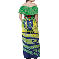 Te Maeva Nui Cook Islands Off Shoulder Maxi Dress 60th Independence Anniversary Proud