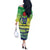 Te Maeva Nui Cook Islands Off The Shoulder Long Sleeve Dress 60th Independence Anniversary Proud