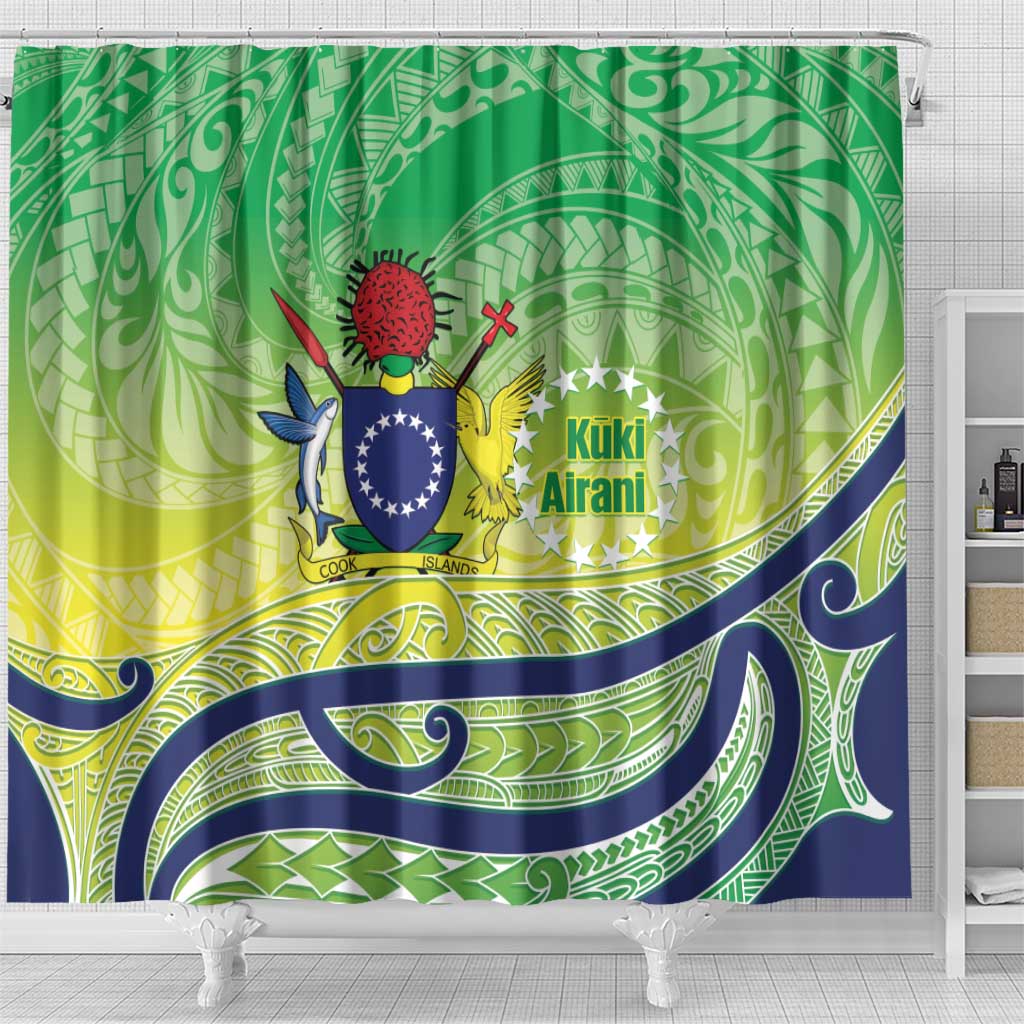 Te Maeva Nui Cook Islands Shower Curtain 60th Independence Anniversary Proud