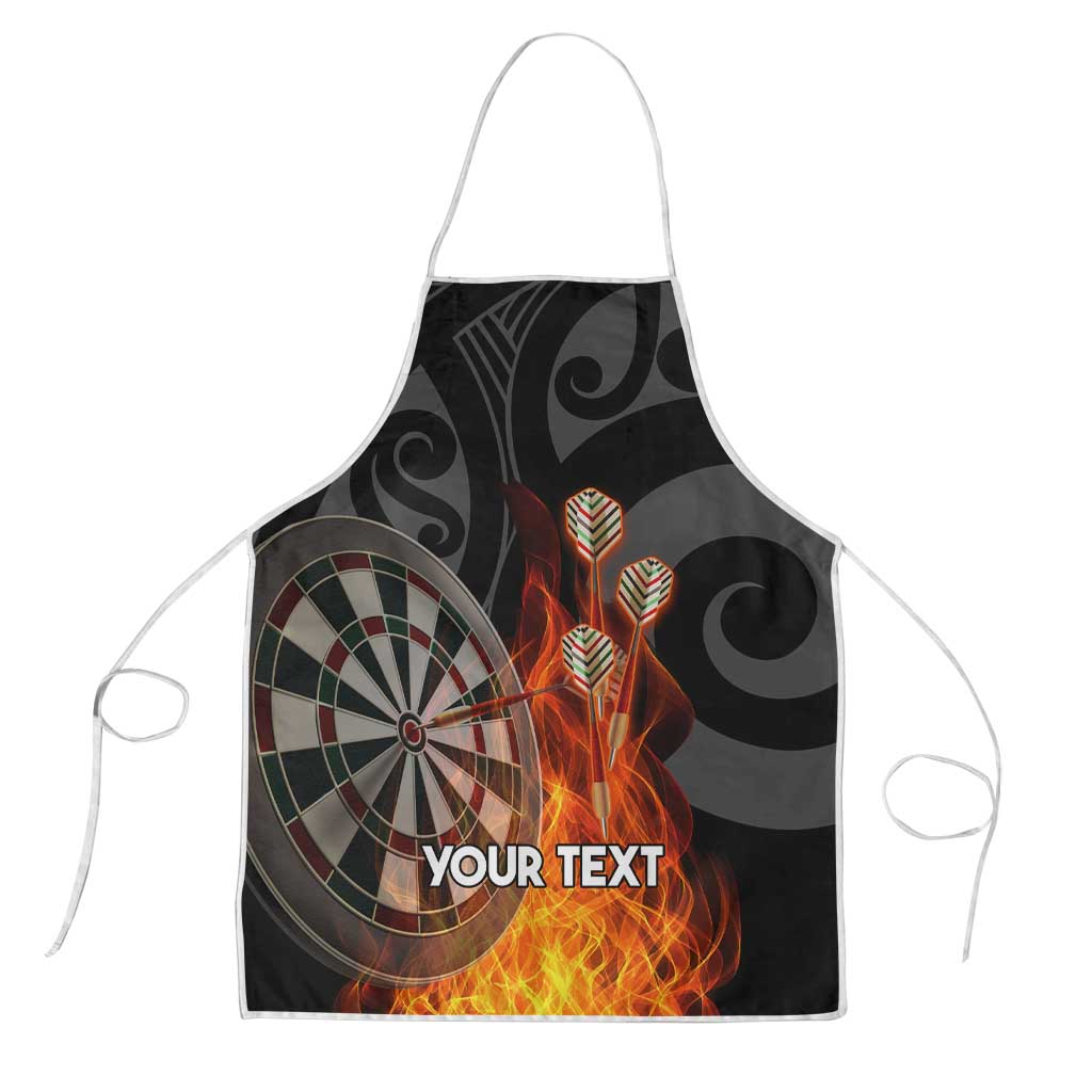 Personalised Aotearoa Darts Apron Maori Koru Flaming Dartboard - Polynesian Pride
