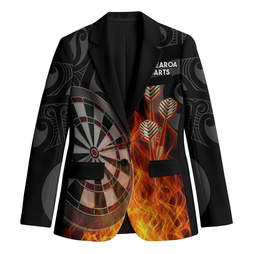 Personalised Aotearoa Darts Blazer Maori Koru Flaming Dartboard - Polynesian Pride