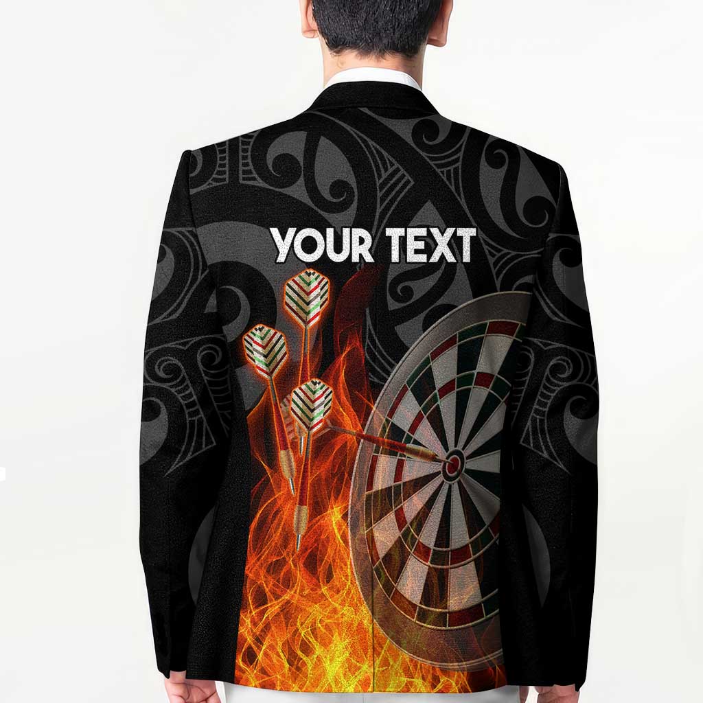 Personalised Aotearoa Darts Blazer Maori Koru Flaming Dartboard - Polynesian Pride
