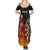 Personalised Aotearoa Darts Family Matching Summer Maxi Dress and Hawaiian Shirt Maori Koru Flaming Dartboard