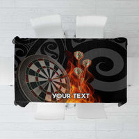 Personalised Aotearoa Darts Tablecloth Maori Koru Flaming Dartboard