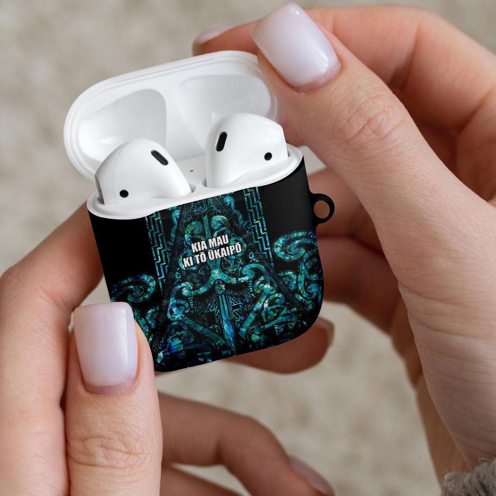 Maori Language Week AirPods Case Kia Mau Ki To Ukaipo Paua Shell Color LT14 - Polynesian Pride
