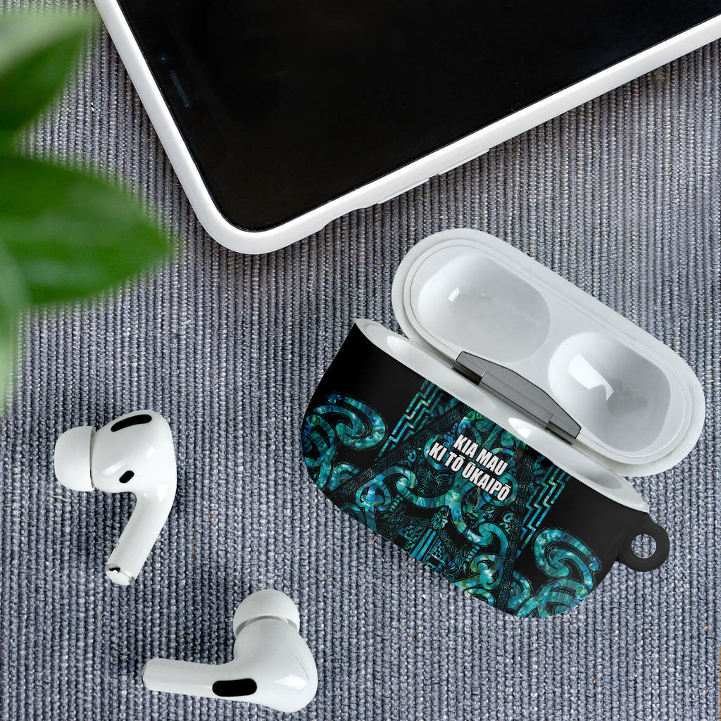 Maori Language Week AirPods Case Kia Mau Ki To Ukaipo Paua Shell Color LT14 - Polynesian Pride