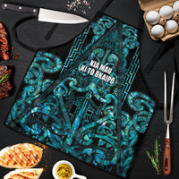 Maori Language Week Apron Kia Mau Ki To Ukaipo Paua Shell Color LT14 Turquoise - Polynesian Pride