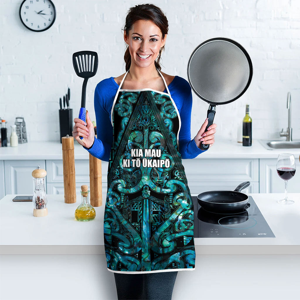 Maori Language Week Apron Kia Mau Ki To Ukaipo Paua Shell Color LT14 - Polynesian Pride