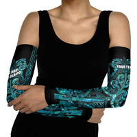 Maori Language Week Personalised Arm Sleeves Kia Mau Ki To Ukaipo Paua Shell Color LT14 - Polynesian Pride