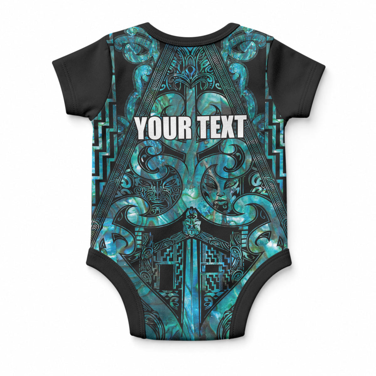 Maori Language Week Personalised Baby Onesie Kia Mau Ki To Ukaipo Paua Shell Color
