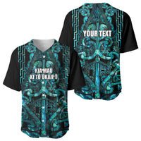 Maori Language Week Personalised Baseball Jersey Kia Mau Ki To Ukaipo Paua Shell Color LT14 - Polynesian Pride