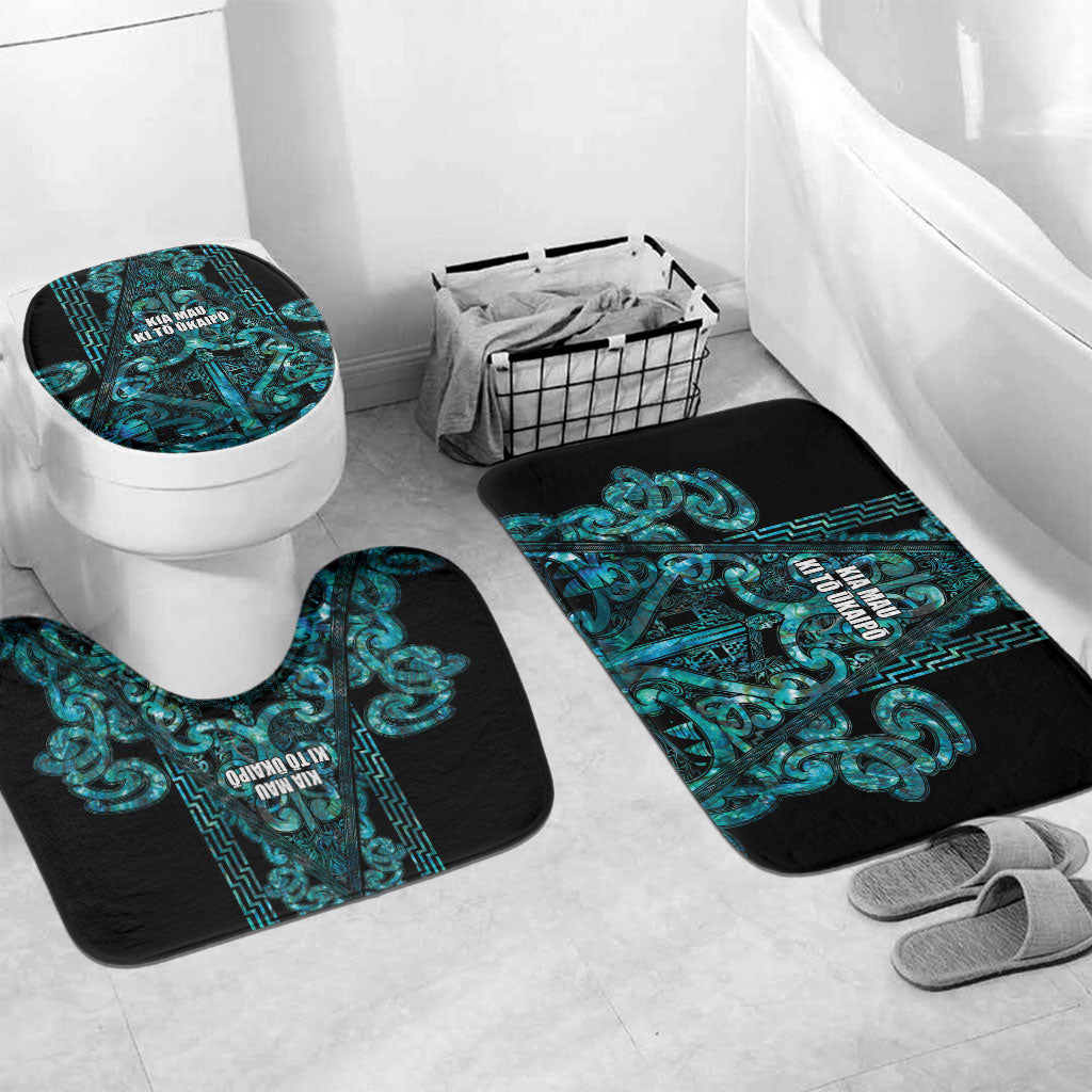 Maori Language Week Bathroom Set Kia Mau Ki To Ukaipo Paua Shell Color