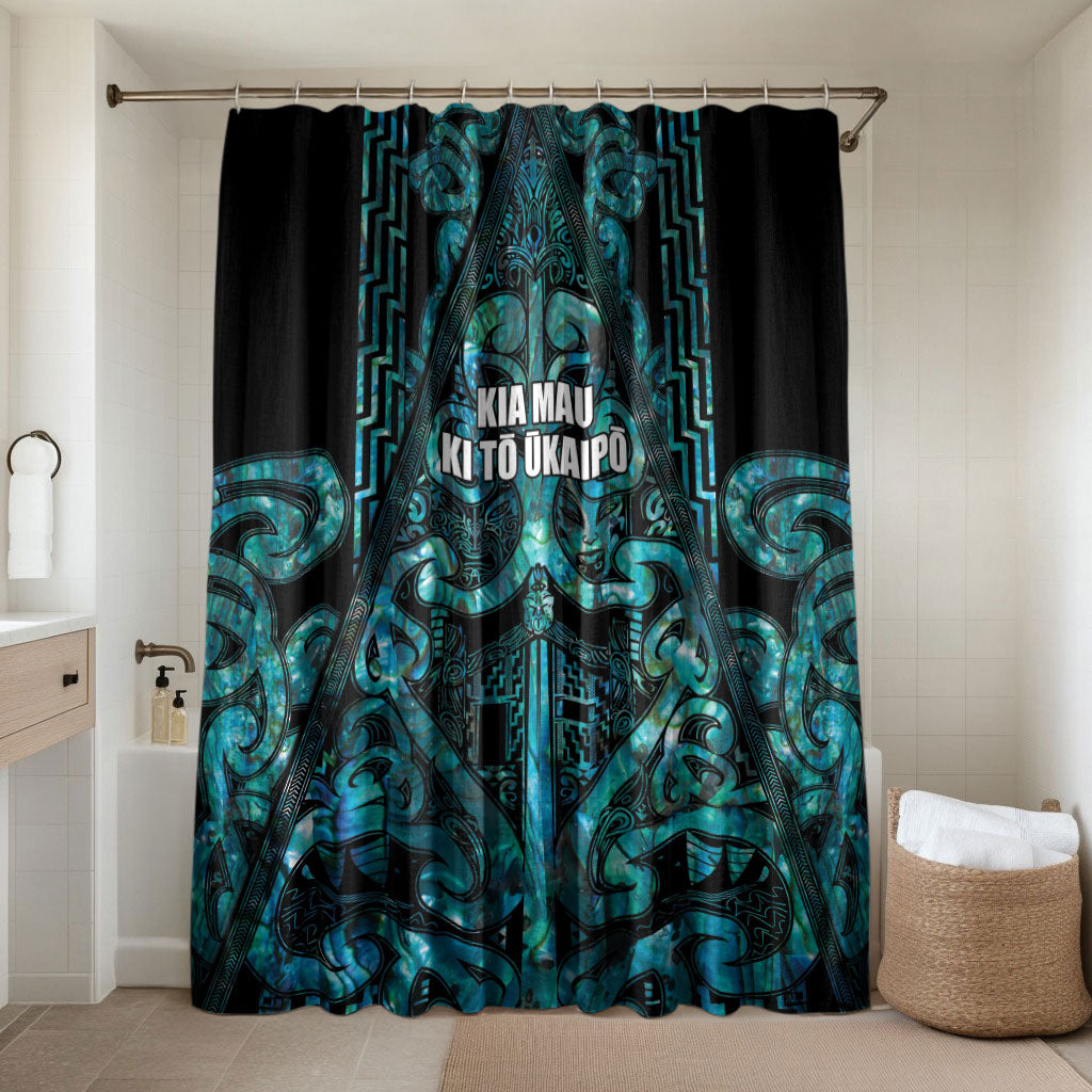 Maori Language Week Bathroom Set Kia Mau Ki To Ukaipo Paua Shell Color