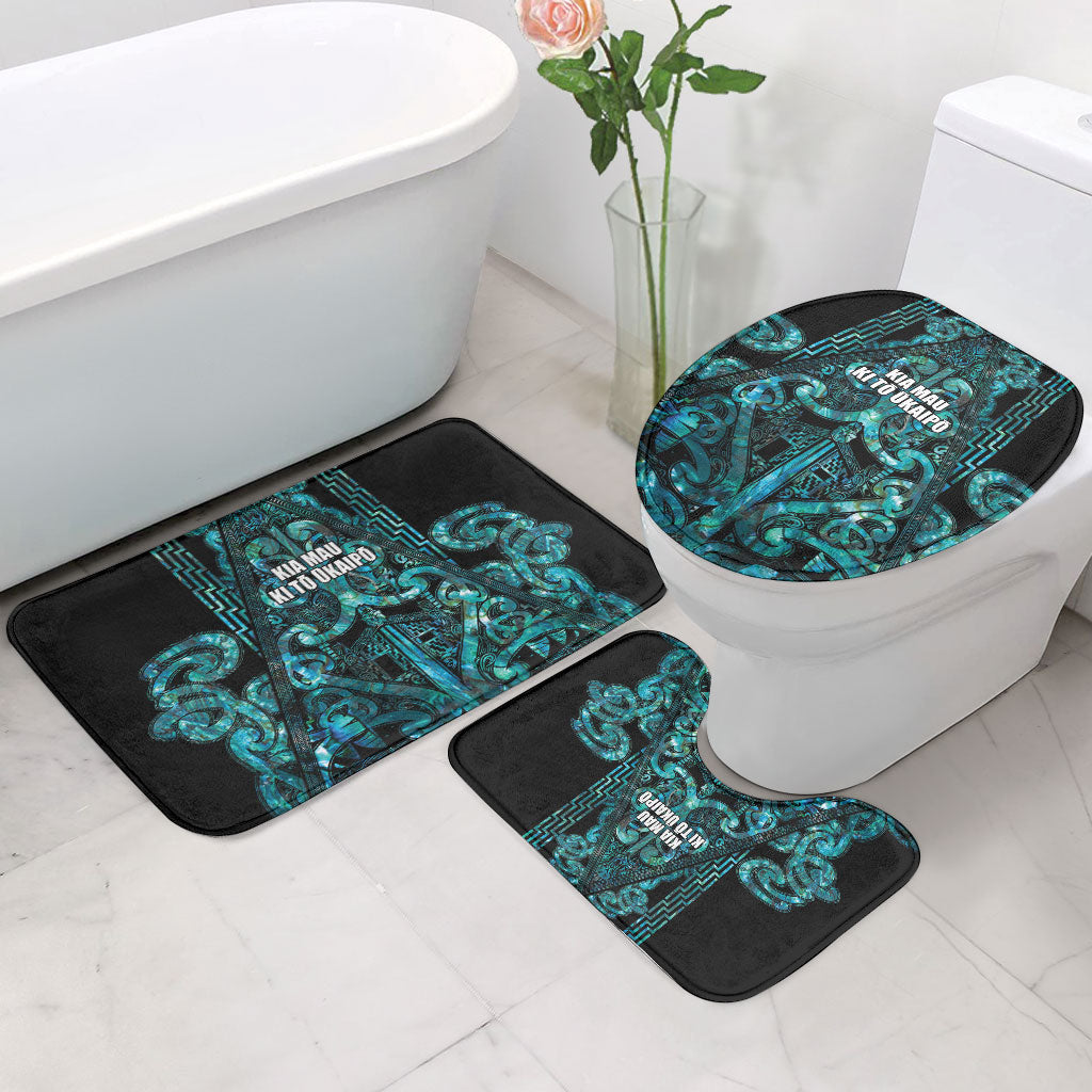 Maori Language Week Bathroom Set Kia Mau Ki To Ukaipo Paua Shell Color